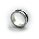 Anello PK - Argentato - Dark line 18,19,20 mm.